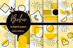 yellow and black boho digital papers Product Image 1