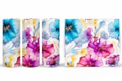 Abstract Flowers Tumbler Design. Flowers Tumbler Sublimation Product Image 2