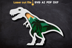 Dinosaur SVG laser cut file for Glowforge Product Image 1