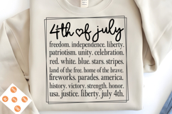 4th of July Words SVG, 4th of July SVG, USA PNG Product Image 1