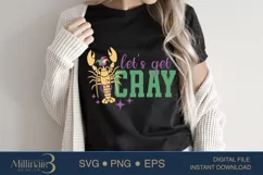 Let’s Get Cray New Orleans SVG PNG|Fat Tuesday,Mask Product Image 1