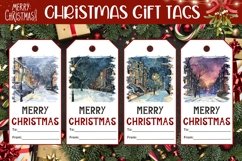 Christmas Gift Tags, Christmas Village Gift Tag Printable Product Image 1