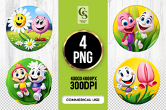 Cute Flower Clipart Sublimation PNG Product Image 1