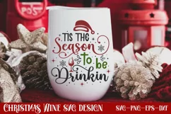Tis the season to be drinkin SVG, Christmas SVG Product Image 2