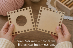 Digital download base for tissue box square laser cut 5 inch Product Image 1