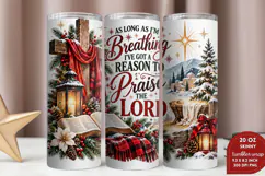 Praise the Lord 20oz Tumbler Wrap, Christian Christmas Nativ Product Image 2