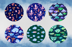 Sea Life Seamless Patterns Product Image 3