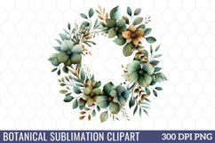 Botanical Sublimation Clipart Product Image 1