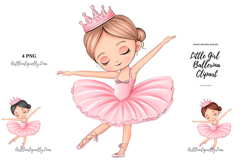 Little Ballerina Girl Clipart Set Product Image 1