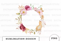 Watercolor Autumn Pumpkins frame png Product Image 1