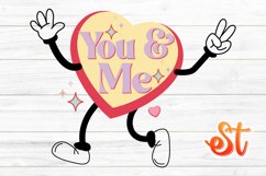 You &amp; me Retro Valentine Day sublimation Design Product Image 1