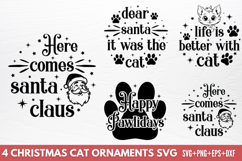 Christmas Cat Ornaments SVG Product Image 1