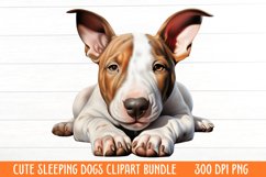 Cute Sleeping Dogs Clipart Product Image 1
