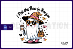 I Put the Boo in Boujee Png, Cute Ghost PNG Design Product Image 1