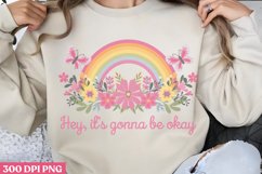 Hey, It&#039;s Gonna Be Okay. PNG, Retro Motivation Sublimation P Product Image 1