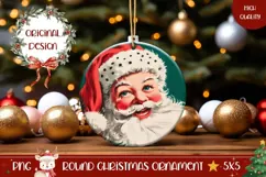 Vintage Santa Claus Ornament, Winter Ornament Design Product Image 1