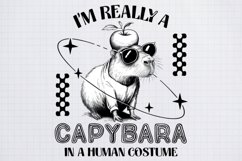 Sarcastic Animal I am really a capybara Black png Product Image 2