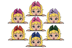 Blonde Girl with Big Eyes SVG PNG PDF EPS JPG AI DXF Clipart Product Image 1