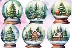 Christmas Tree in Snow Globe Clipart, Christmas Tree in Product Image 2