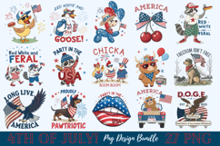 4th of July PNG Sublimation Design Bundle Product Image 1