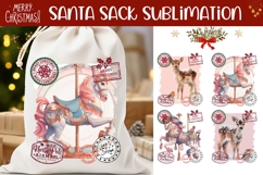 Christmas Horse Santa Sack, Winter Santa Sack Designs Product Image 1