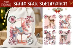 Christmas Horse Santa Sack, Winter Santa Sack Designs Product Image 1