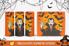 Cartoon Vampire Tumbler Sublimation, Halloween Bats Tumbler Product Image 1