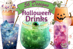 Halloween Drink Clipart PNG, Spooky Cute Beverage Art Product Image 1