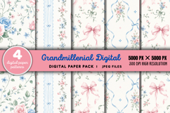 Grandmillennial Digital Paper JPG Product Image 1