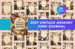 2027 Vintage Memory Junk Journal Kdp interiors Product Image 1