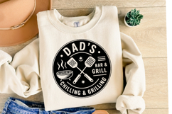 Dad&#039;s Chiling &amp; Griling svg Design | Svg Files | Shirt Svg Product Image 2