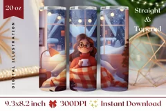 Christmas Tumbler Sublimation, Cozy Winter Tumbler Design Product Image 1