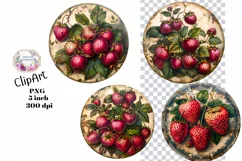 Strawberry, Strawberries, Ephemera, PNG, Clipart Product Image 1