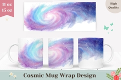 Watercolor Space Mug Wrap Design, Celestial Mug, Galaxy Mug Product Image 1