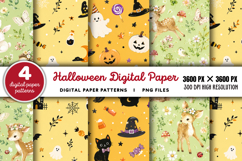 Halloween Digital Paper Backgrounds PNG Product Image 1