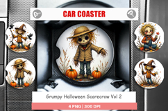 Car Coaster Grumpy Scarecrow Product Image 1