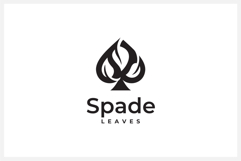 Spade Leaves Logo Design Vector Illustration Product Image 1
