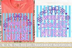 Preppy Striped Nurse PNG, Coquette Nurse Life png. Product Image 1
