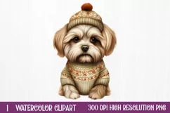 Christmas Dogs Sublimation Clipart, Christmas Dog Clipart Product Image 2