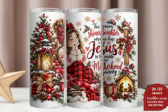Blessed Mama Christmas 20oz Tumbler Wrap, Christian Mom Chri Product Image 2