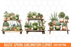 Rustic Spring Clipart, Vintage Spring Clipart Product Image 1