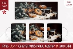 Christmas Cookies Mug Sublimation, Winter Coffee Mug PNG Product Image 1