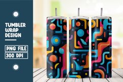 Abstract Shapes Outline Pattern Tumbler Wrap Product Image 1