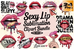 Slay &amp; Sizzle Sexy Lip Attitude PNG Pack Product Image 1