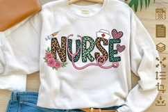 Nurse PNG Sublimation Design, Colorful Nurse Gift Graphic Product Image 1
