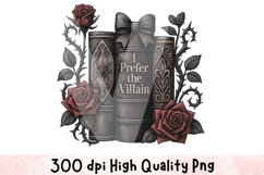 I prefer the Villain Clipart Sublimation PNG | Book Png Product Image 1