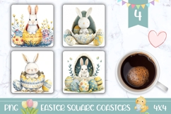 Easter Square Coaster Designs, Cracked Egg Sublimation Product Image 1