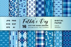 Fathers Day Digital Papers, Man Backgrounds, Dad Patterns Product Image 1