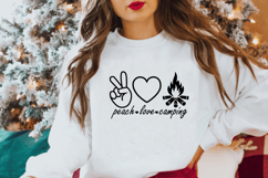 Peach Love Camping - Camping SVG - Adventure Mountain SVG Product Image 2