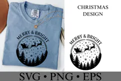 Merry & Bright Svg | Christmas svg | Shirt Svg Product Image 2